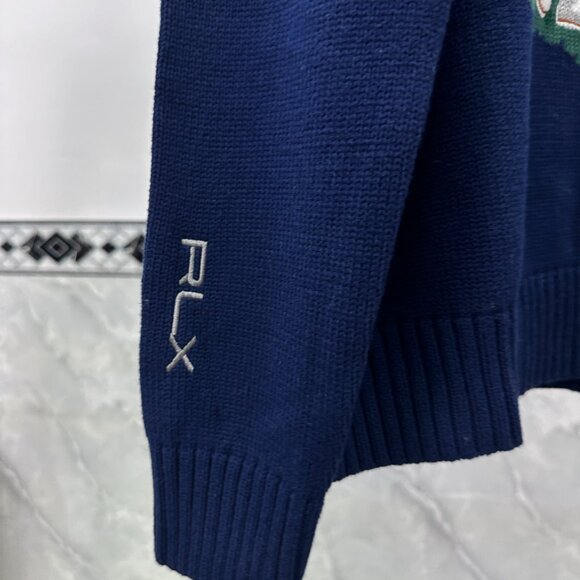 Ralph Lauren Blue Sweater with BearMotif - Picture 4 of 9